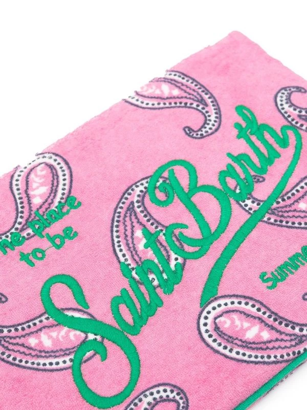 ( Neue Saison ) MC2 Saint Barth Bestickte Clutch Aus Frottee Damen – Bild 4