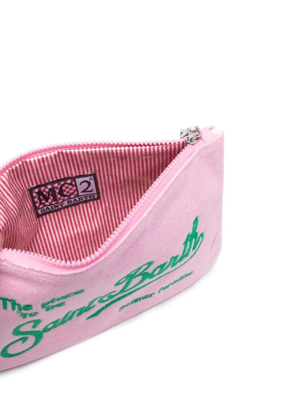 ( Neue Saison ) MC2 Saint Barth Bestickte Clutch Aus Frottee Emb 2157 – Bild 5