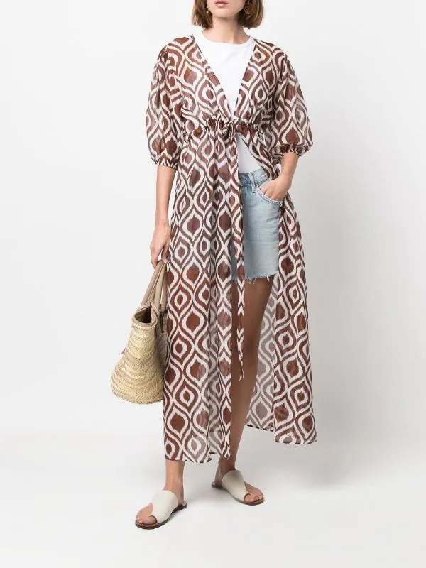 ( Neue Saison ) MC2 Saint Barth Maxikleid Mit Muster 1801 IKAT CLASSIC – Bild 2