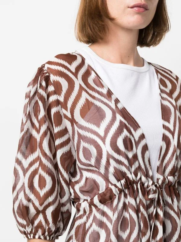 ( Neue Saison ) MC2 Saint Barth Maxikleid Mit Muster 1801 IKAT CLASSIC – Bild 5