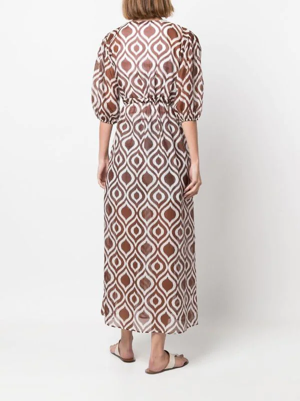 ( Neue Saison ) MC2 Saint Barth Maxikleid Mit Muster 1801 IKAT CLASSIC – Bild 4