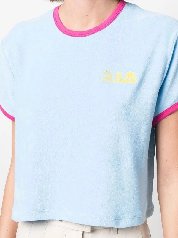 ( Neue Saison ) MC2 Saint Barth T-Shirt Mit Logo-Print EMB SB PALM SP3177 – Bild 5