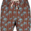 ( Neue Saison ) MC2 Saint Barth PALM TEXTURE 18 Badeshorts Mit Palmen-Print Herren