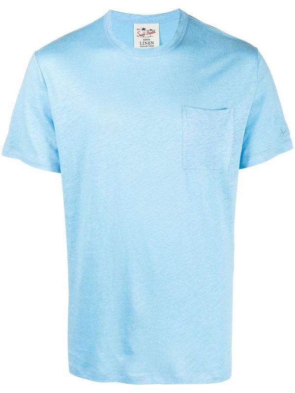 ( Neue Saison ) MC2 Saint Barth T-Shirt Mit Rundhalsausschnitt 00810B 31 LIGHT BLUE