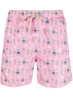 ( Neue Saison ) MC2 Saint Barth Badeshorts Mit Grafischem Print PINK