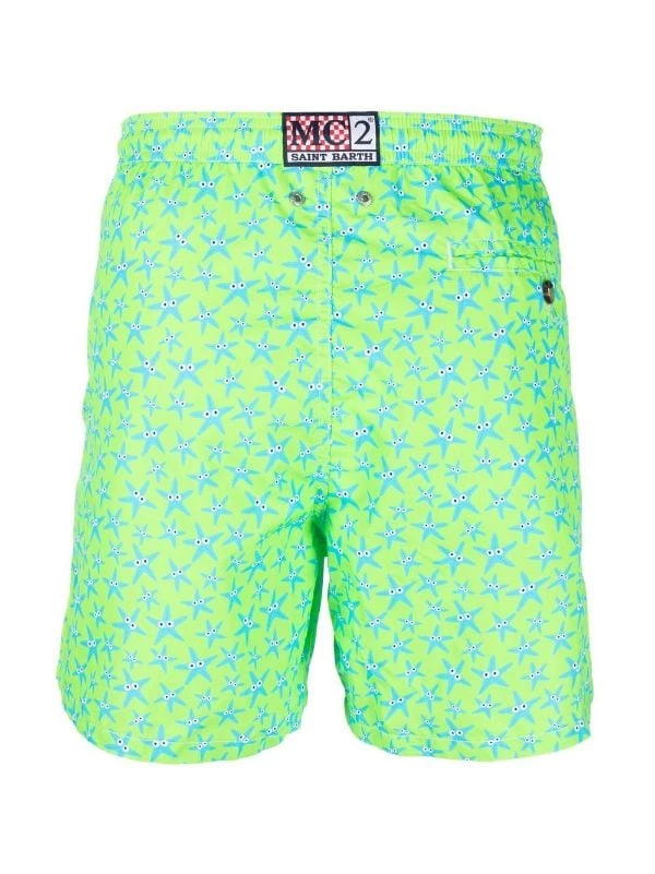 ( Neue Saison ) MC2 Saint Barth Badeshorts Mit Seesterne-Print 7531 POSTER STARFISH – Bild 2