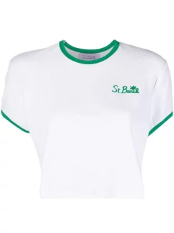 ( Neue Saison ) MC2 Saint Barth Cropped-T-Shirt Mit Logo Damen