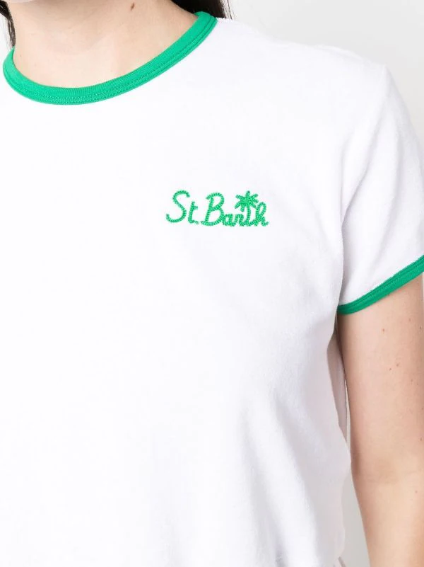 ( Neue Saison ) MC2 Saint Barth Cropped-T-Shirt Mit Logo Damen – Bild 5