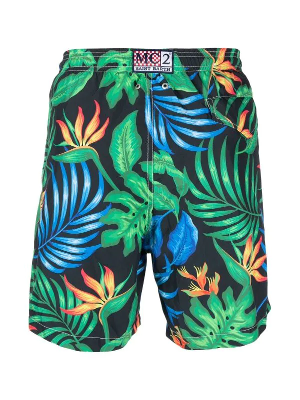 ( Neue Saison ) MC2 Saint Barth Badeshorts Mit Tropischem Print 00 TROPICAL SOUND – Bild 2