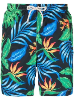 ( Neue Saison ) MC2 Saint Barth Badeshorts Mit Tropischem Print 00 TROPICAL SOUND