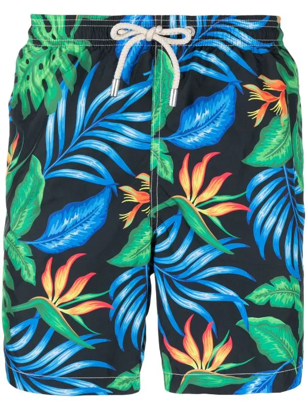 ( Neue Saison ) MC2 Saint Barth Badeshorts Mit Tropischem Print 00 TROPICAL SOUND