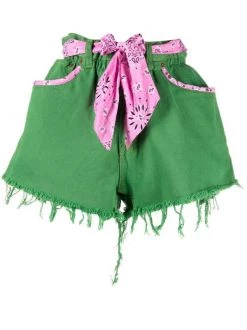 ( Neue Saison ) MC2 Saint Barth Shorts Mit Paisley-Print GREEN