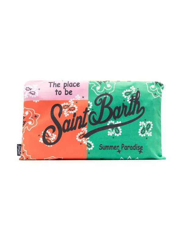 ( Neue Saison ) MC2 Saint Barth BANDANNA ROUND COLOR N Stranddecke Mit Logo-Print Damen – Bild 3