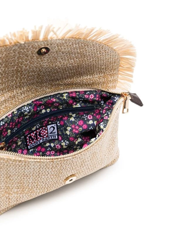 ( Neue Saison ) MC2 Saint Barth Bestickte Stroh-Clutch Damen – Bild 5