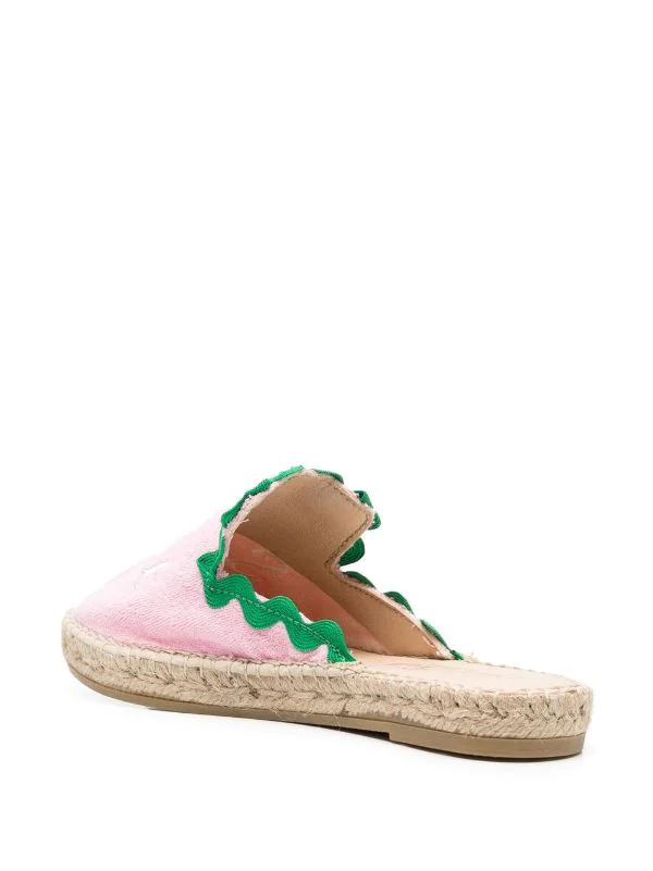 ( Neue Saison ) MC2 Saint Barth Espadrilles Mit Logo-Stickerei 00082B ROSA – Bild 3