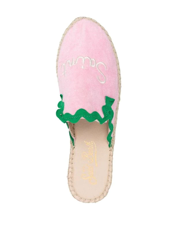 ( Neue Saison ) MC2 Saint Barth Espadrilles Mit Logo-Stickerei 00082B ROSA – Bild 4