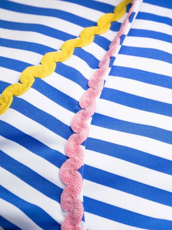 ( Neue Saison ) MC2 Saint Barth WHITE Gestreifter Lora Badeanzug Damen – Bild 3