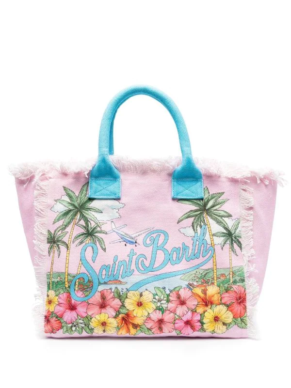 ( Neue Saison ) MC2 Saint Barth SB FLOWER BAY 2131 Shopper Mit Logo Damen