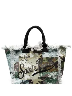 ( Neue Saison ) MC2 Saint Barth Shopper Mit Logo Camo Patch 5400