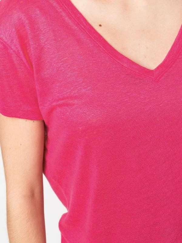 ( Neue Saison ) MC2 Saint Barth 77 FUCSIA T-Shirt Mit Print Damen – Bild 5