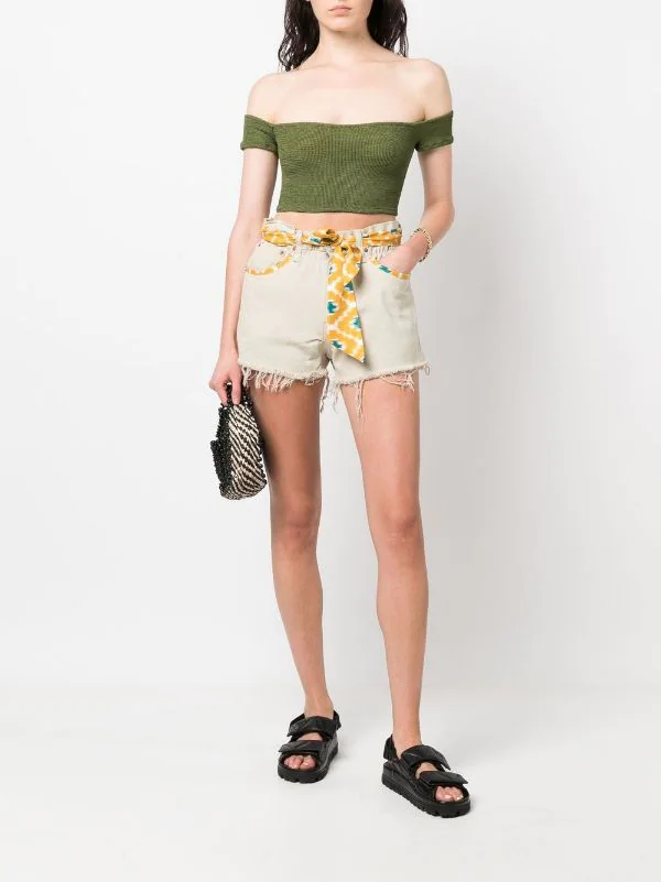 ( Neue Saison ) MC2 Saint Barth WR52 GREEN Schulterfreies Oberteil Damen – Bild 2