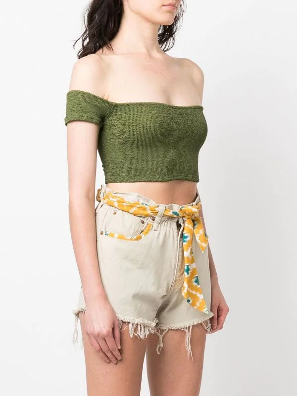 ( Neue Saison ) MC2 Saint Barth WR52 GREEN Schulterfreies Oberteil Damen – Bild 3