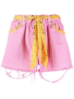 ( Neue Saison ) MC2 Saint Barth Jeans-Shorts Mit Hohem Bund Damen