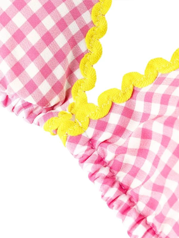 ( Neue Saison ) MC2 Saint Barth Gingham-print Bikini Top Damen – Bild 3